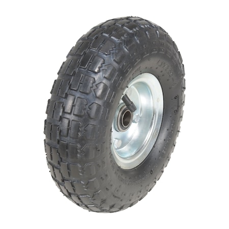 Vestil Pneumatic Wheel 10 In. Diameter x 3-1/2 In. Width 3/4 In. Bearing Black/Silver WHL-PN-10X3.5-3/4